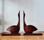Vintage Houten Boeksteunen - Mid Century Modern Design, Ophalen