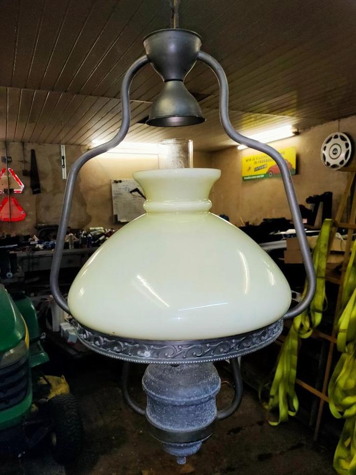 Geëlektrificeerde olielamp schipperslamp 20 ligne Matador, Antiek en Kunst, Antiek | Lampen, Ophalen