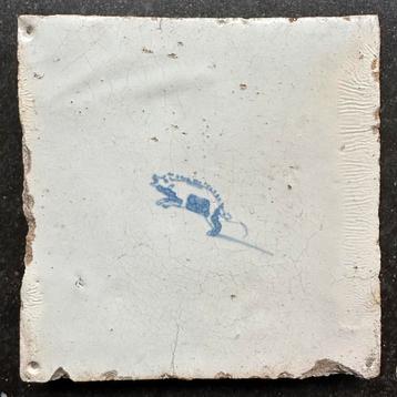 Delfts blauwe tegel, 17e eeuw, varken beschikbaar voor biedingen