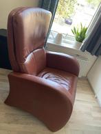 Relaxstoel met verstelbare rugleuning, Huis en Inrichting, Ophalen, Gebruikt, Leer, 50 tot 75 cm