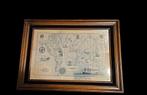 Franklin Mint Royal Geographical Society Sterling Silver map, Antiek en Kunst, Ophalen of Verzenden