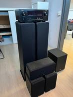 Teufel Speakers + Denon X2400H Receiver, Ophalen, Gebruikt, Denon, 120 watt of meer