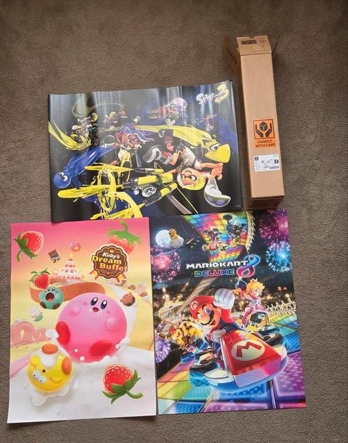 Nintendo Posters Set - Splatoon 3, Mario Kart, Kirby, Verzamelen, Posters, Nieuw, Ophalen of Verzenden