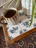 Tafel plantentafel bijzettafel delft hout mooie pootjes, Minder dan 45 cm, Minder dan 55 cm, Gebruikt, -