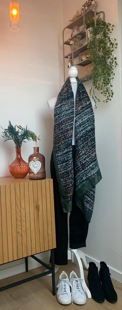 Voile sjaal met glans in print-look, maat universeel, Kleding | Dames, Mutsen, Sjaals en Handschoenen, Zo goed als nieuw, Sjaal