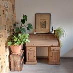 Eiken secretaire 130cm breed, Ophalen, Gebruikt