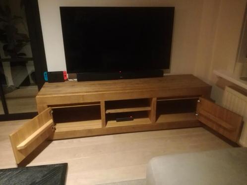 Tv meubel massief eiken nieu gekocht voor € 880 nu € 399!, Huis en Inrichting, Kasten | Televisiemeubels, Zo goed als nieuw, Minder dan 100 cm