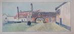 L. Govaers - aquarel Vlaams klooster, Antiek en Kunst, Kunst | Schilderijen | Klassiek, Ophalen of Verzenden