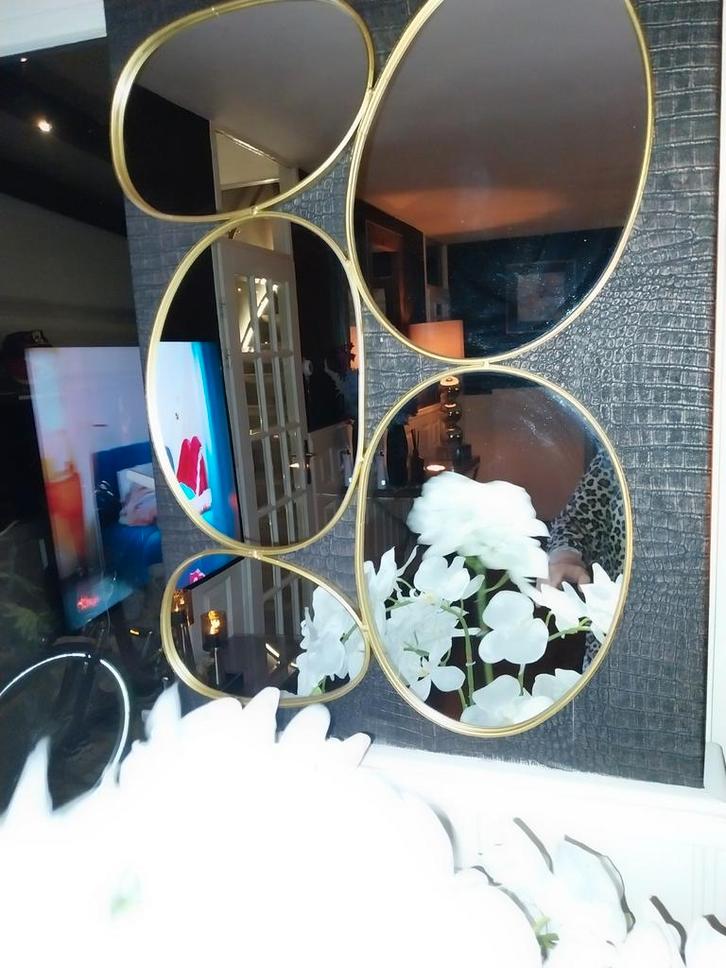 Stijlvolle design spiegel, Huis en Inrichting, Woonaccessoires | Spiegels, Ophalen of Verzenden