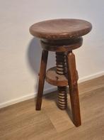 Vintage geleefde pianokruk, draaikruk, Huis en Inrichting, Krukjes, Ophalen of Verzenden, In hoogte verstelbaar, Gebruikt, Hout