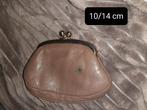 Leren vintage knip /rits portemoneetje, Sieraden, Tassen en Uiterlijk, Portemonnees, Ophalen of Verzenden, Gebruikt