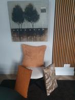 Voetenbankhg50 60 40! 2 Claudi kussens+schilderij 60-60, Huis en Inrichting, Banken | Voetenbanken en Poefen, Overige materialen