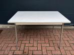 Grijze, jaren 50/60 vintage tafel, formica blad, Ophalen, Gebruikt, 50 tot 100 cm, 50 tot 100 cm