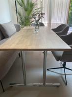 Eikenhouten eettafel 6pers 2m, Huis en Inrichting, Tafels | Eettafels, Gebruikt, Eikenhout, 200 cm of meer, Vijf personen of meer
