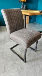 Antraciet eetkamerstoelen (set van 4), Huis en Inrichting, Stoelen, Ophalen, Zo goed als nieuw, Vier, Industrieel
