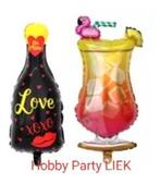 Fles en glas folieballon nr F01, Ophalen of Verzenden, Nieuw, Versiering, Overige