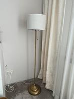 Staande Lamp – Messing met Luxe Crèmekleurige Kap, Ophalen, Zo goed als nieuw, 150 tot 200 cm