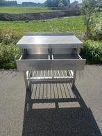 Rvs tafel, Ophalen of Verzenden, Gebruikt, RVS Meubilair