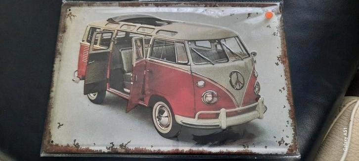 VW T1 Samba Decoratie Bord - Metalen Transporter, Huis en Inrichting, Woonaccessoires | Wanddecoraties, Nieuw, Ophalen of Verzenden