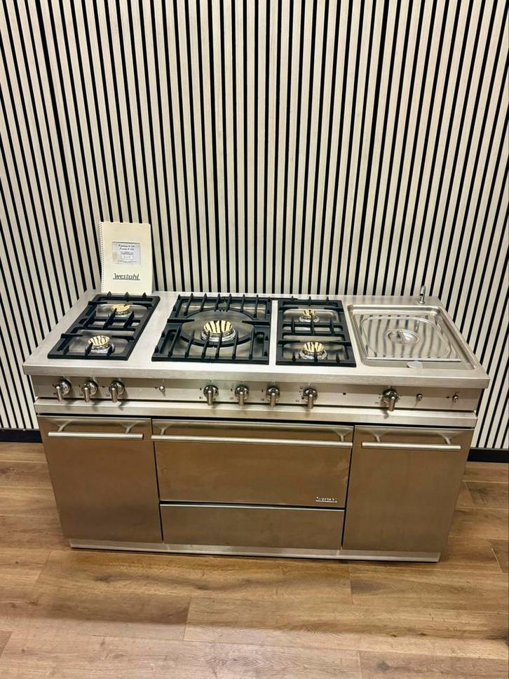 Luxe Lacanche Westahl Fornuis met multicooker GASOVEN 150 cm, Witgoed en Apparatuur, Fornuizen, Zo goed als nieuw, Vrijstaand