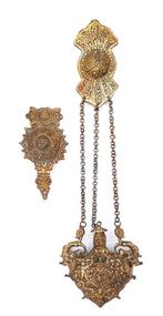 antiek bronzen  geur statusketting, 19e eeuw., Ophalen of Verzenden