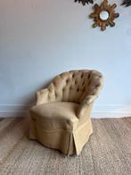 Franse fauteuil vintage boudoir, Ophalen, Gebruikt, Vintage, 75 tot 100 cm