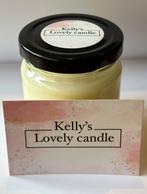 Geurkaarsen & waxmelts Kelly's lovely candle, Nieuw, Minder dan 25 cm, Overige materialen, Ophalen of Verzenden