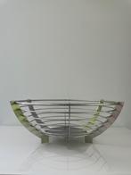 Vintage metalen design fruitschaal van RVS - modern design, Ophalen of Verzenden