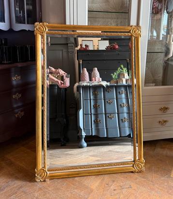 Vintage spiegel Deknudt, Hollywood Regency wandspiegel VdlM beschikbaar voor biedingen