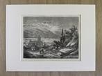 Como - Originele houtgravure 1877 - Uitzicht op stad en meer, Antiek en Kunst, Kunst | Etsen en Gravures, Verzenden