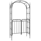 Tuinboog met poort 108x45x235 cm, Nieuw, Bdb, Bdr, Ddb
