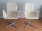 2 Walter Knoll Design fauteuils FK 6727 leer kunstof, Metaal, Minder dan 75 cm, Gebruikt, Vintage