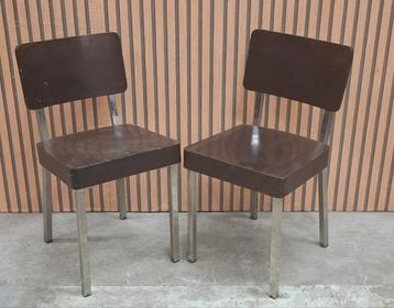 16 x Satelliet cafestoelen cafe bistro bruin horeca stoelen  beschikbaar voor biedingen