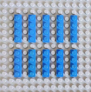 LEGO Parts Blue / Blauw 1x4 plate 1 x 4 3710 beschikbaar voor biedingen