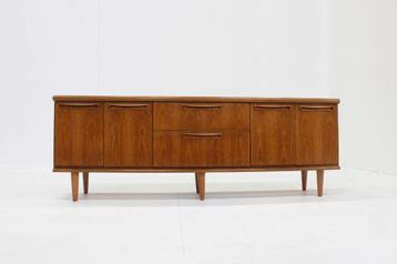 Vintage Mid century groot dressoir sideboard jaren 60 teak beschikbaar voor biedingen