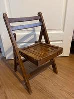 Houten klapstoeltje, Gebruikt, Bruin, Ophalen of Verzenden, Eén