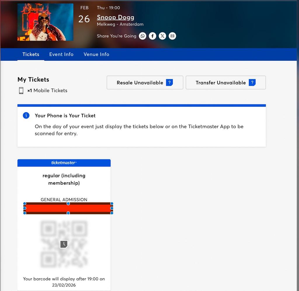 Snoop dog tickets beschikbaar, Drie personen of meer