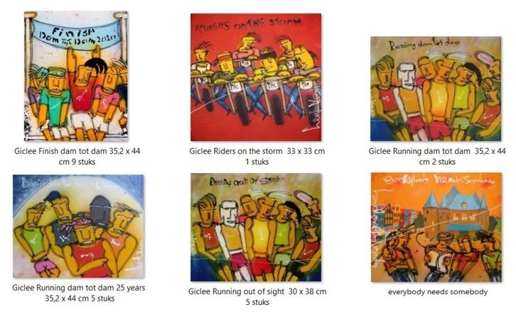 Giclee luxe artprint diverse afbeeldingen Henk Veen, Antiek en Kunst, Kunst | Schilderijen | Modern, Ophalen of Verzenden