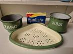Leuke mooie antieke emailie keukenspullen IZGST NOSTALGIE, Antiek en Kunst, Antiek | Emaille, Ophalen of Verzenden
