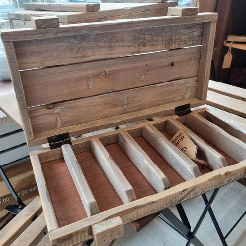 koffiecup kist hout, Huis en Inrichting, Woonaccessoires | Kisten, Nieuw, Minder dan 50 cm, Minder dan 50 cm, Minder dan 50 cm