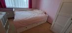Ikea Hemnes bed met lattenbodems - Zoetermeer, Ophalen, Gebruikt, Wit, Tweepersoons