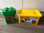 Lego opbergbox opbergkist opbergbak 2x geel en groen, Ophalen of Verzenden, Lego, Zo goed als nieuw