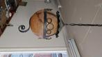 Hanglamp smeedijzer, Huis en Inrichting, Lampen | Hanglampen, Ophalen of Verzenden, Gebruikt, Glas, Minder dan 50 cm