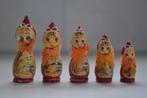 5 Oude Japanse Miniatuur Kokeshi Popjes Hout 3-5 cm, Verzamelen, Poppetjes en Figuurtjes, Ophalen of Verzenden