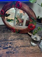 India houtsnijwerk spiegel bloemen Indiase kleuren rozen, Huis en Inrichting, Ophalen of Verzenden, Schipluidenlaan 20 5035KJ Tilburg