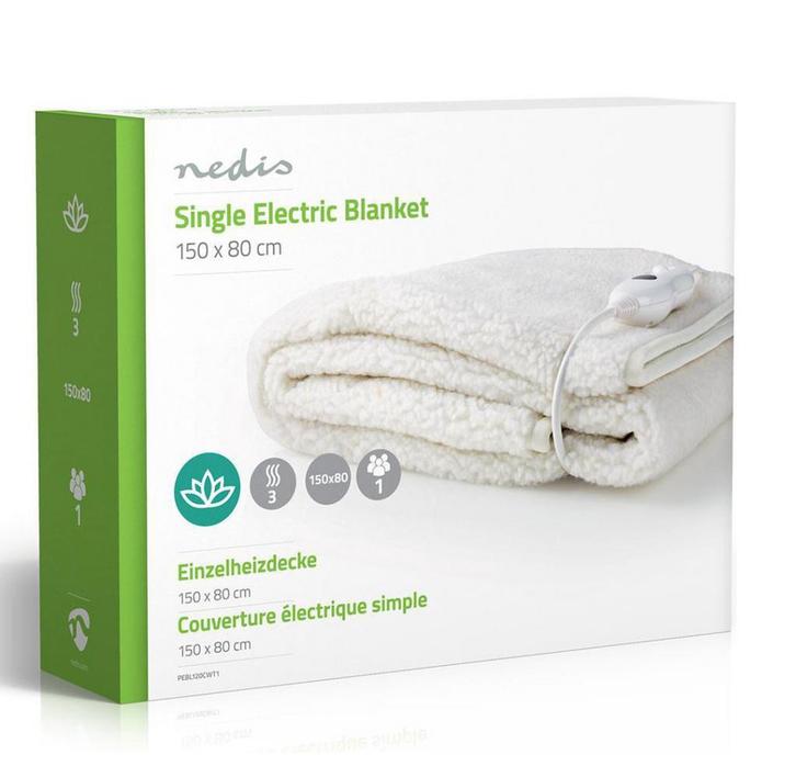 Nedis Elektrische Warmtedeken 1-persoons - 150x80 cm, Huis en Inrichting, Slaapkamer | Beddengoed, Nieuw, Deken of Dekbed, Eenpersoons