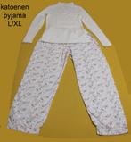 dames katoenen pyjama maat Lmet lange broek en lange mouwen, Kleding | Dames, Pyjama's, Ophalen of Verzenden, Zo goed als nieuw