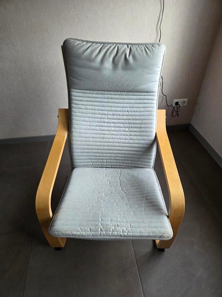 Ikea Poang Stoel - Comfortabel en Stijlvol, Huis en Inrichting, Stoelen, Ophalen, Gebruikt, Scandinavisch, Stof