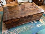 antieke dekenkist/salontafel, Ophalen, Gebruikt, 100 tot 150 cm, Eikenhout