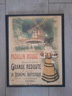 Mooie ingelijste prent Moulin Rouge, Ophalen of Verzenden, Voor 1940, Zo goed als nieuw, Overige onderwerpen